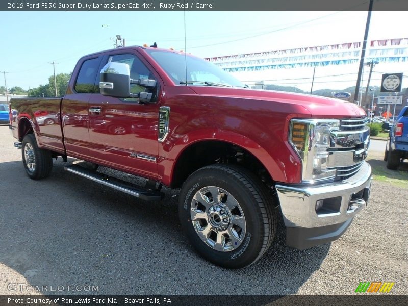 Ruby Red / Camel 2019 Ford F350 Super Duty Lariat SuperCab 4x4
