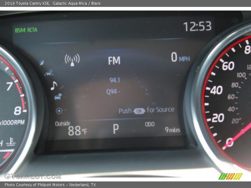 Galactic Aqua Mica / Black 2019 Toyota Camry XSE