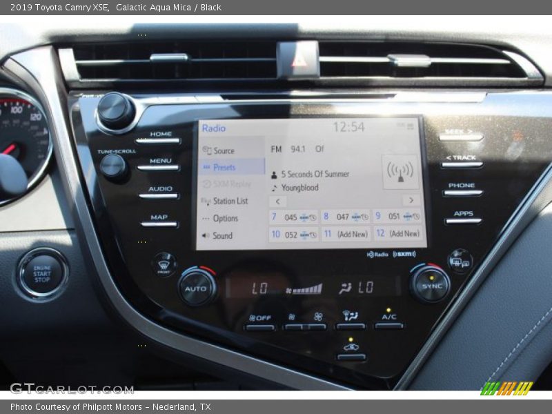 Galactic Aqua Mica / Black 2019 Toyota Camry XSE