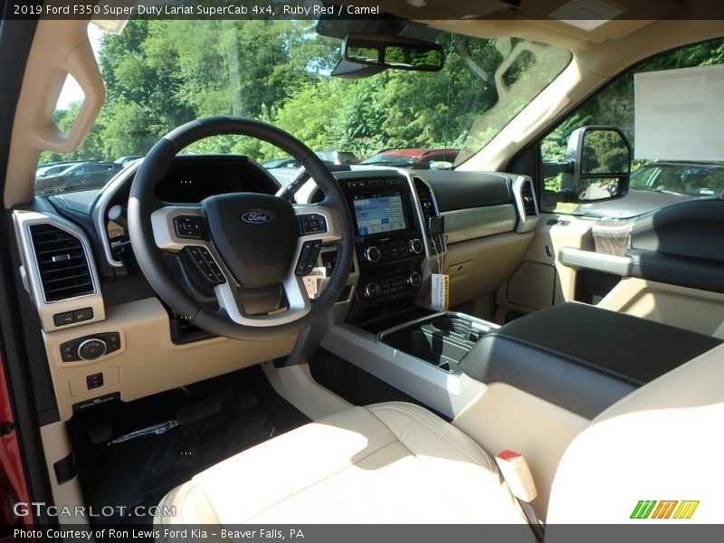  2019 F350 Super Duty Lariat SuperCab 4x4 Camel Interior