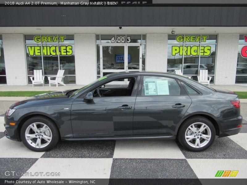 Manhattan Gray Metallic / Black 2018 Audi A4 2.0T Premium