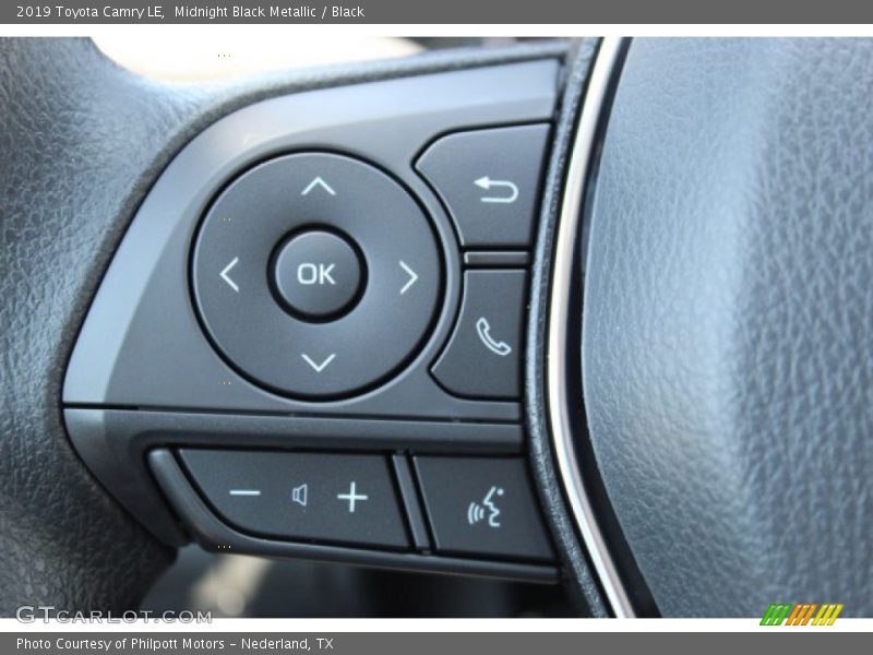 Midnight Black Metallic / Black 2019 Toyota Camry LE