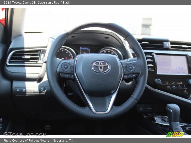 Supersonic Red / Black 2019 Toyota Camry SE