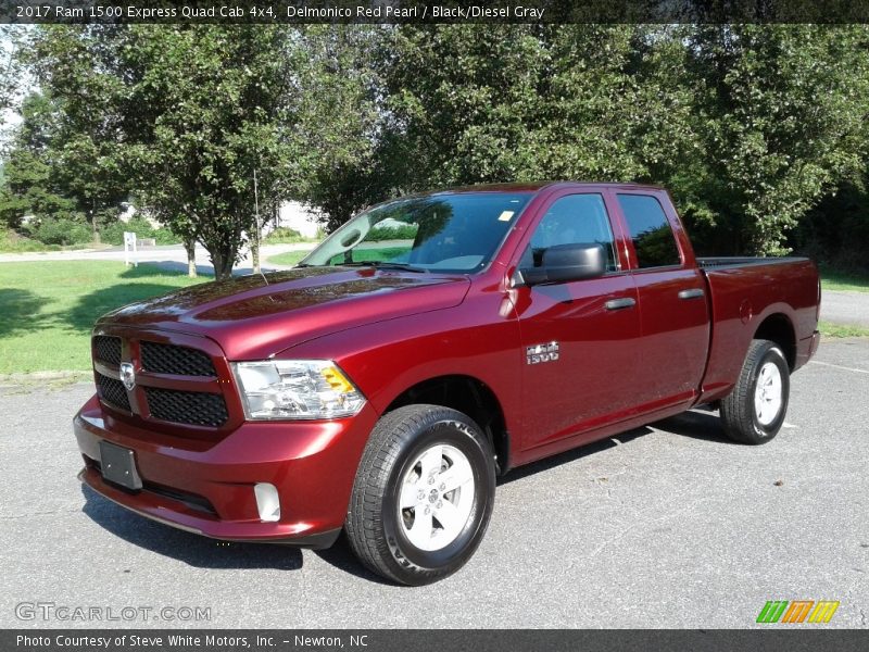 Delmonico Red Pearl / Black/Diesel Gray 2017 Ram 1500 Express Quad Cab 4x4