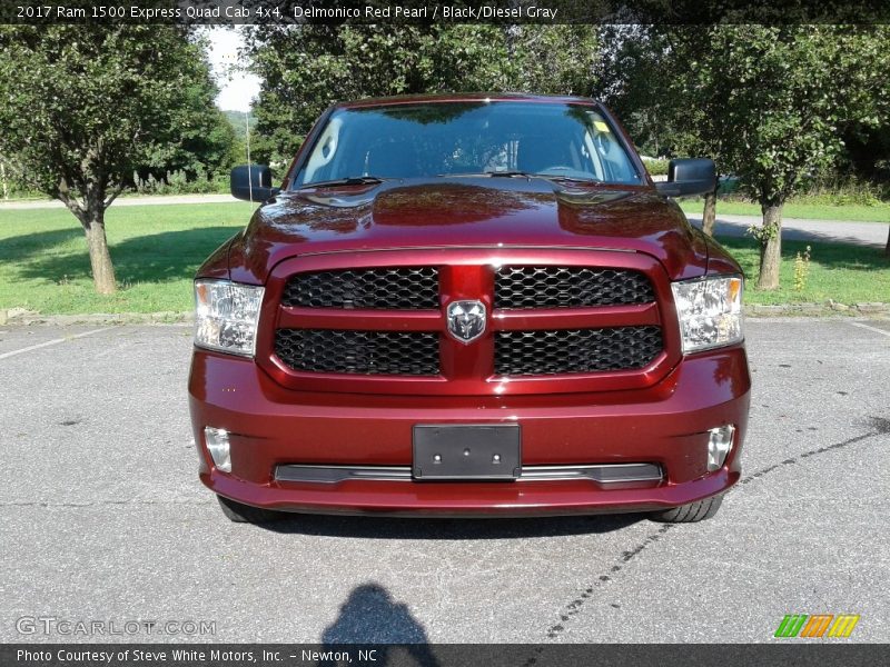 Delmonico Red Pearl / Black/Diesel Gray 2017 Ram 1500 Express Quad Cab 4x4