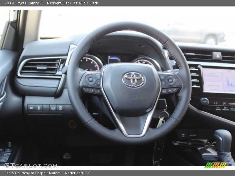 Midnight Black Metallic / Black 2019 Toyota Camry SE