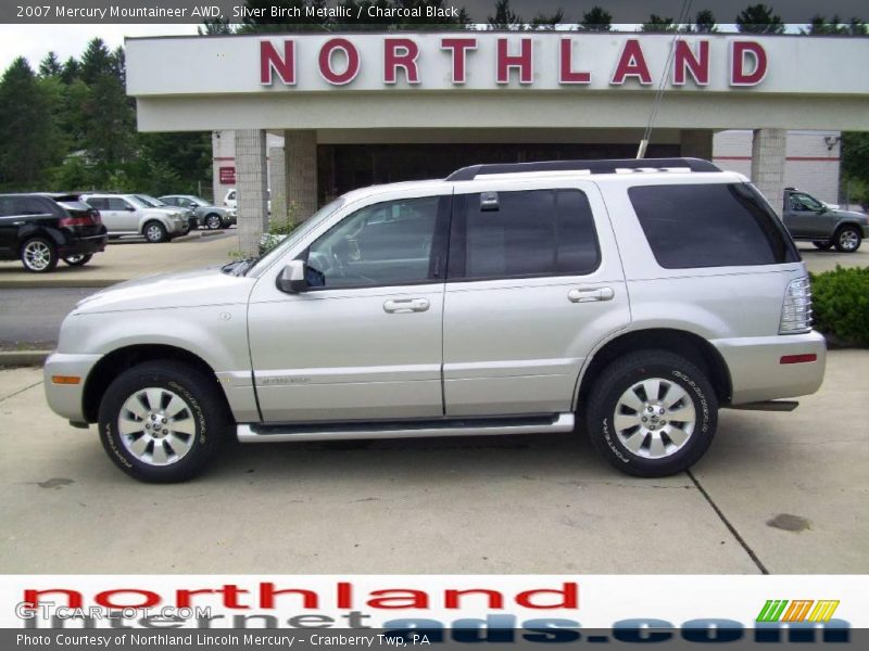 Silver Birch Metallic / Charcoal Black 2007 Mercury Mountaineer AWD