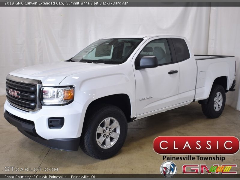 Summit White / Jet Black/­Dark Ash 2019 GMC Canyon Extended Cab