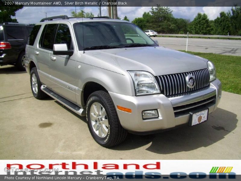 Silver Birch Metallic / Charcoal Black 2007 Mercury Mountaineer AWD