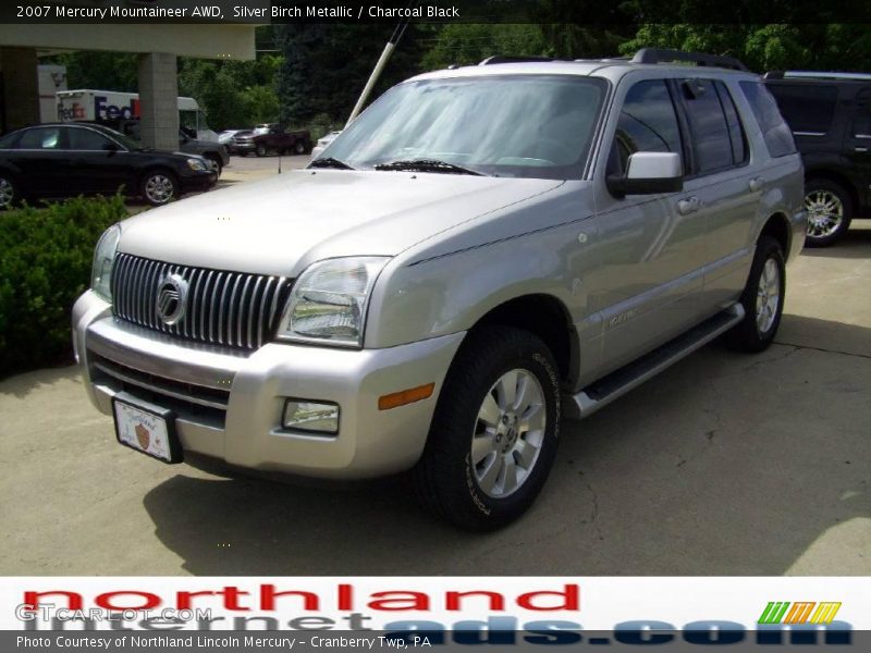 Silver Birch Metallic / Charcoal Black 2007 Mercury Mountaineer AWD