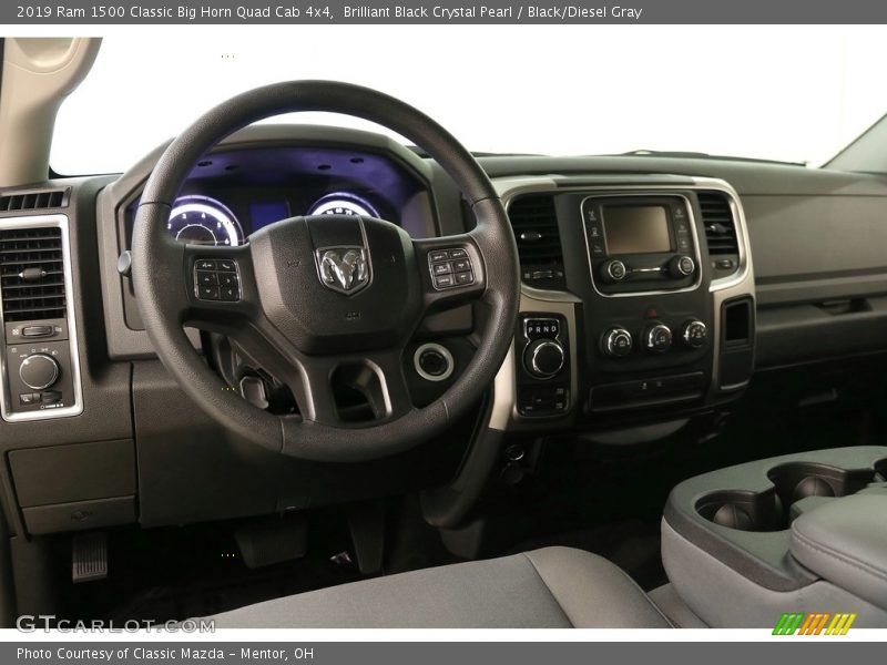 Brilliant Black Crystal Pearl / Black/Diesel Gray 2019 Ram 1500 Classic Big Horn Quad Cab 4x4
