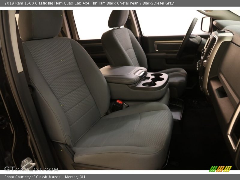 Brilliant Black Crystal Pearl / Black/Diesel Gray 2019 Ram 1500 Classic Big Horn Quad Cab 4x4