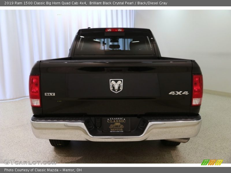 Brilliant Black Crystal Pearl / Black/Diesel Gray 2019 Ram 1500 Classic Big Horn Quad Cab 4x4