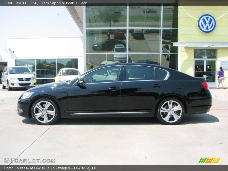 Black Sapphire Pearl / Black 2008 Lexus GS 350