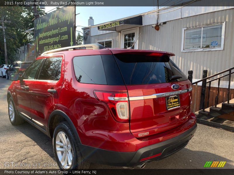 Ruby Red / Medium Light Stone 2015 Ford Explorer 4WD
