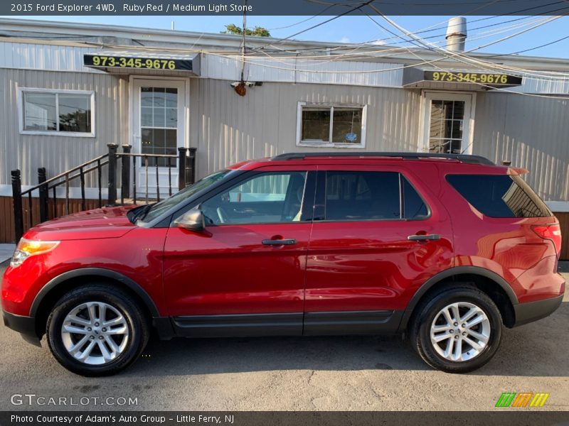 Ruby Red / Medium Light Stone 2015 Ford Explorer 4WD