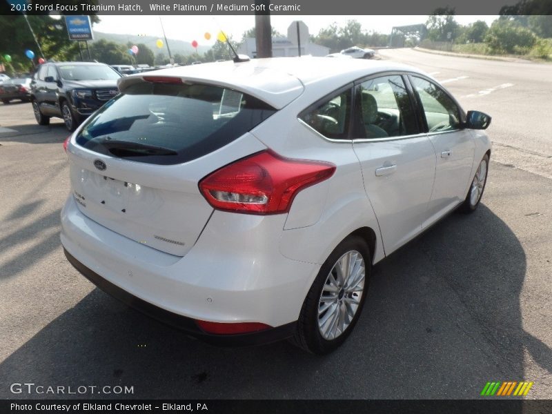 White Platinum / Medium Soft Ceramic 2016 Ford Focus Titanium Hatch