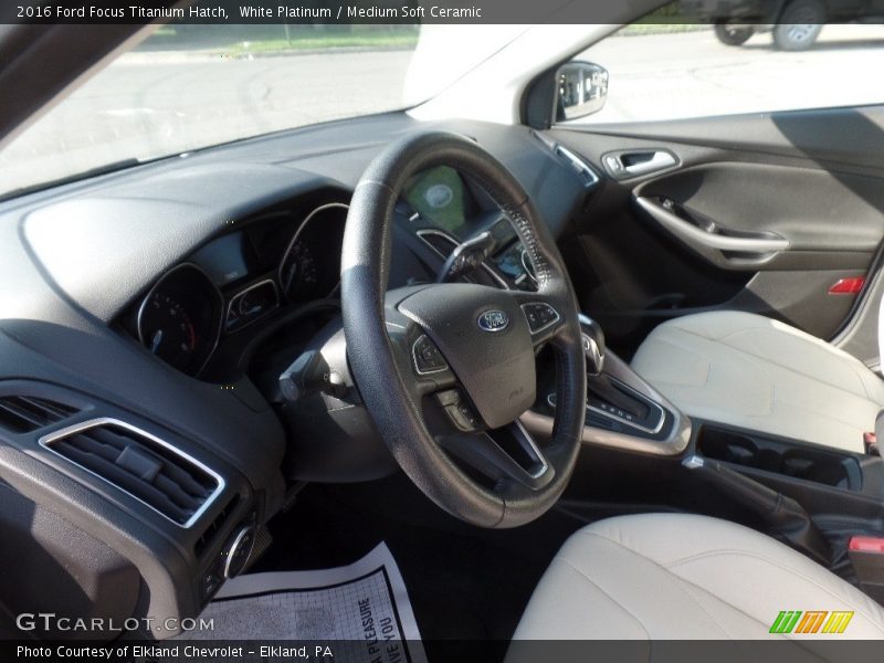 White Platinum / Medium Soft Ceramic 2016 Ford Focus Titanium Hatch