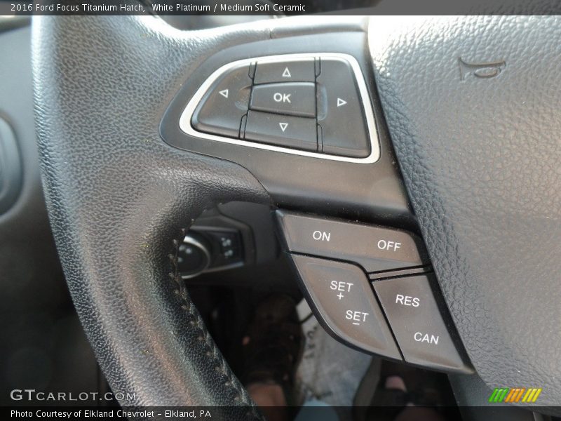 White Platinum / Medium Soft Ceramic 2016 Ford Focus Titanium Hatch