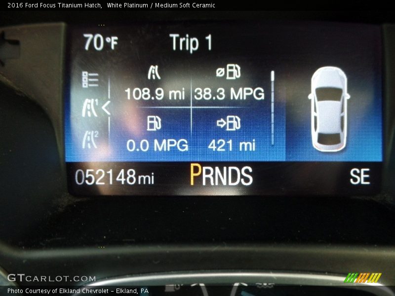 White Platinum / Medium Soft Ceramic 2016 Ford Focus Titanium Hatch