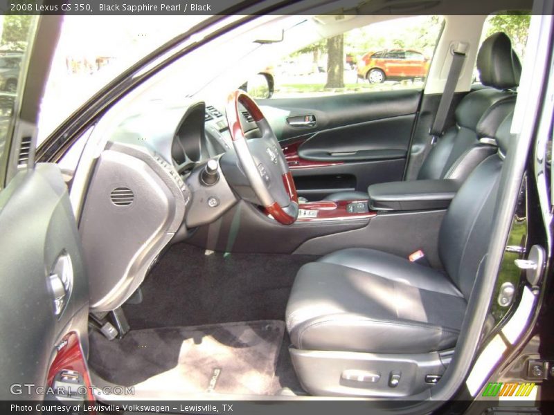 Black Sapphire Pearl / Black 2008 Lexus GS 350