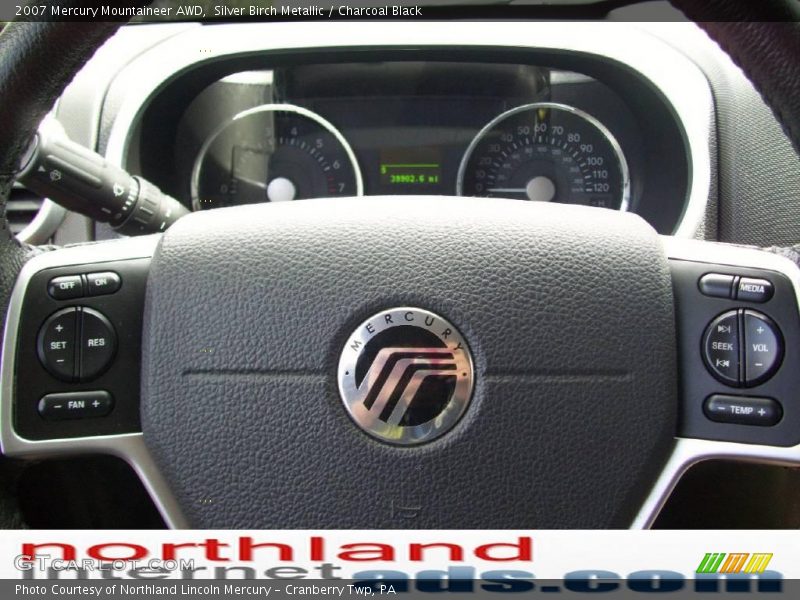 Silver Birch Metallic / Charcoal Black 2007 Mercury Mountaineer AWD