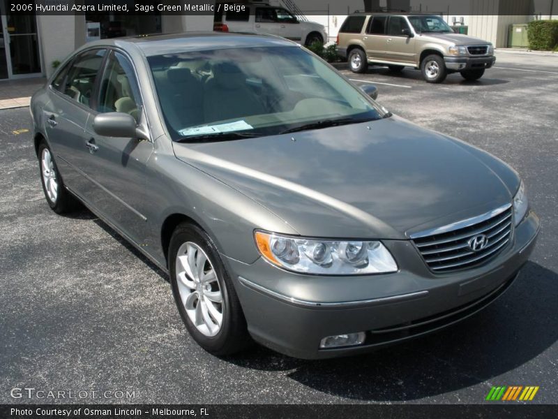 Sage Green Metallic / Beige 2006 Hyundai Azera Limited