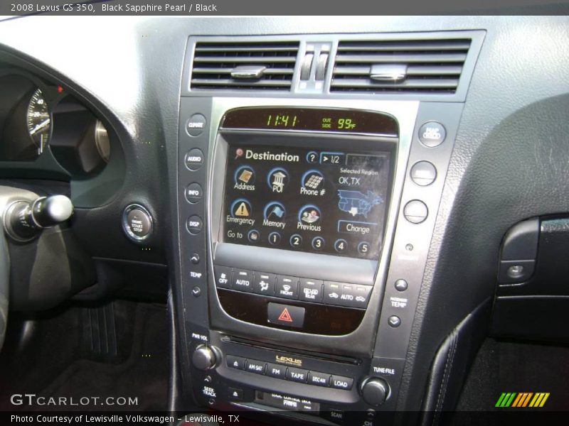 Black Sapphire Pearl / Black 2008 Lexus GS 350