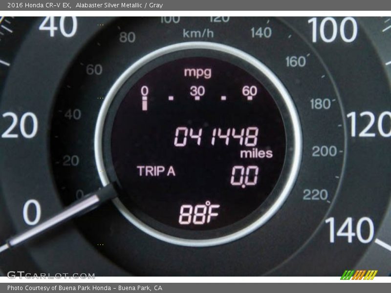 Alabaster Silver Metallic / Gray 2016 Honda CR-V EX