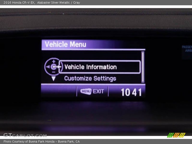 Alabaster Silver Metallic / Gray 2016 Honda CR-V EX