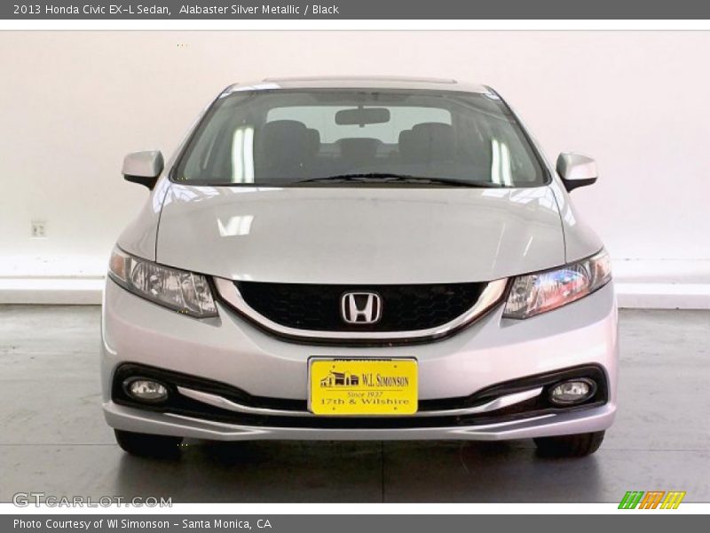 Alabaster Silver Metallic / Black 2013 Honda Civic EX-L Sedan