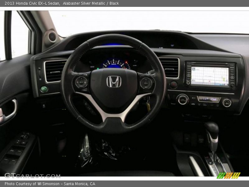 Alabaster Silver Metallic / Black 2013 Honda Civic EX-L Sedan