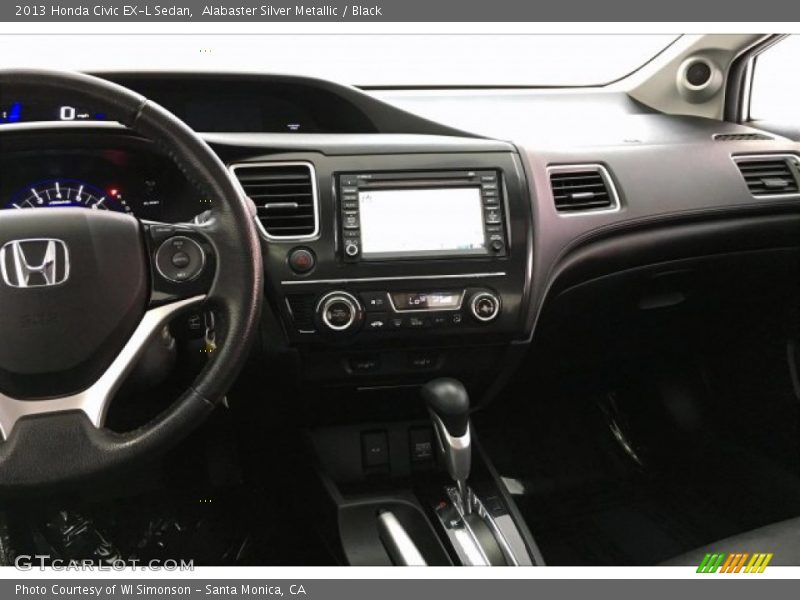 Alabaster Silver Metallic / Black 2013 Honda Civic EX-L Sedan
