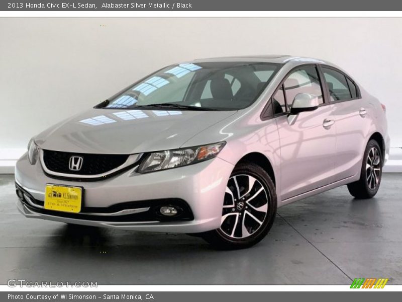 Alabaster Silver Metallic / Black 2013 Honda Civic EX-L Sedan
