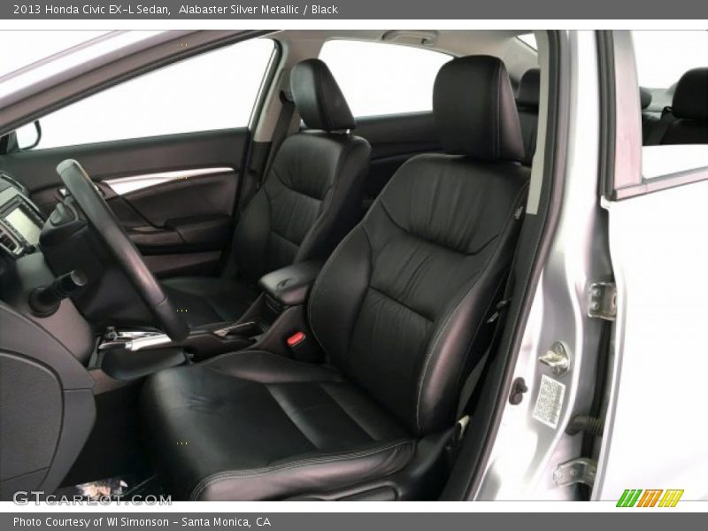 Alabaster Silver Metallic / Black 2013 Honda Civic EX-L Sedan