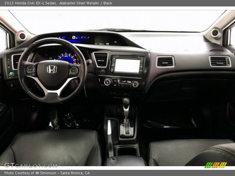 Alabaster Silver Metallic / Black 2013 Honda Civic EX-L Sedan