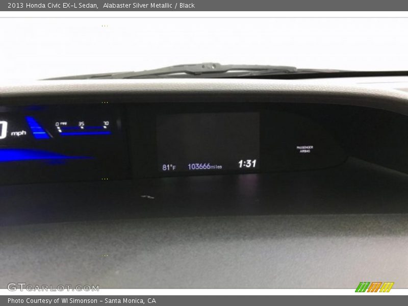 Alabaster Silver Metallic / Black 2013 Honda Civic EX-L Sedan