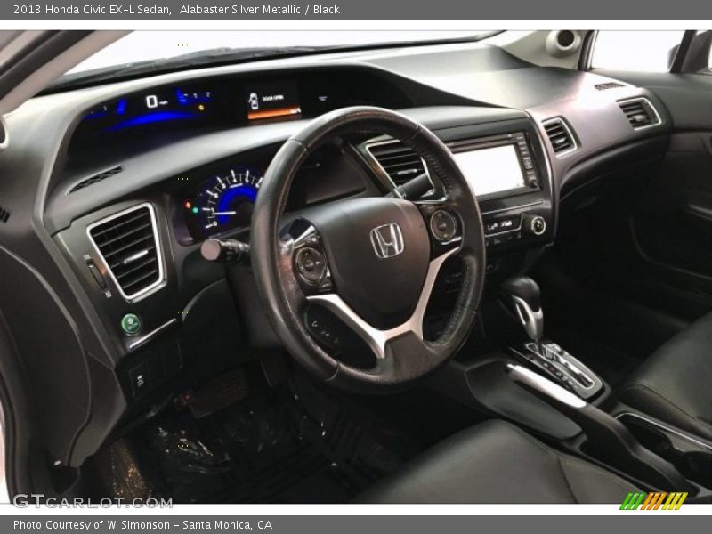 Alabaster Silver Metallic / Black 2013 Honda Civic EX-L Sedan