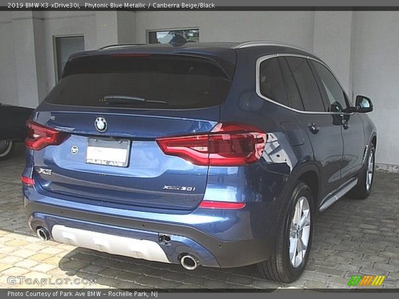 Phytonic Blue Metallic / Canberra Beige/Black 2019 BMW X3 xDrive30i