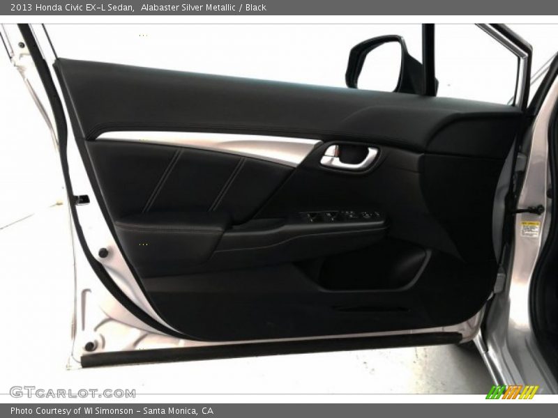 Alabaster Silver Metallic / Black 2013 Honda Civic EX-L Sedan