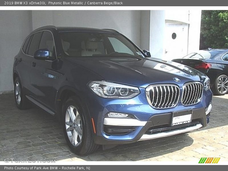 Phytonic Blue Metallic / Canberra Beige/Black 2019 BMW X3 xDrive30i