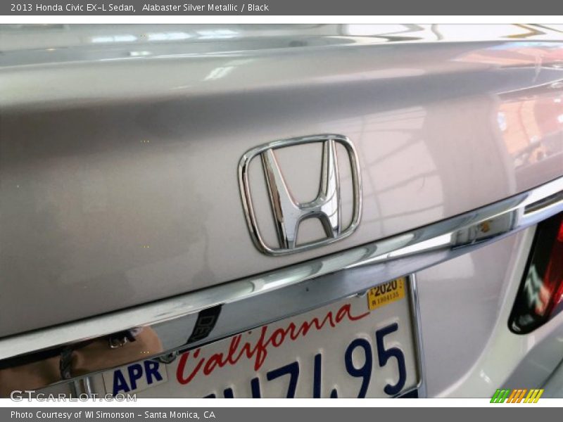 Alabaster Silver Metallic / Black 2013 Honda Civic EX-L Sedan