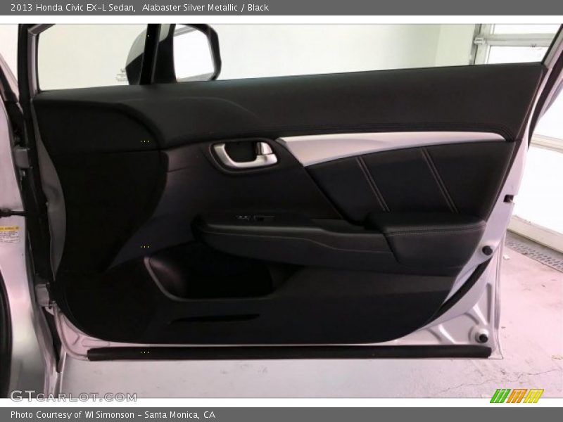 Alabaster Silver Metallic / Black 2013 Honda Civic EX-L Sedan
