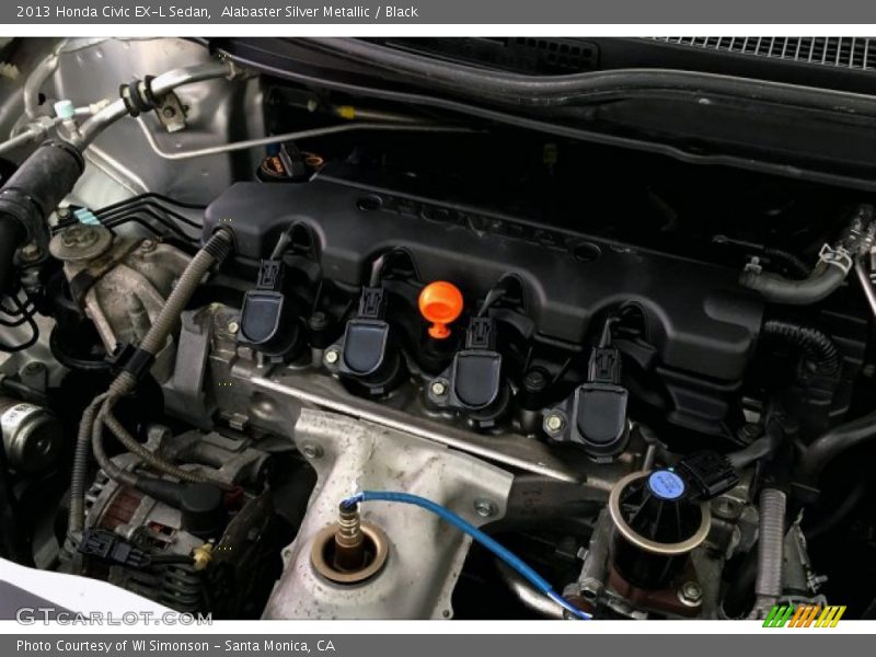 Alabaster Silver Metallic / Black 2013 Honda Civic EX-L Sedan