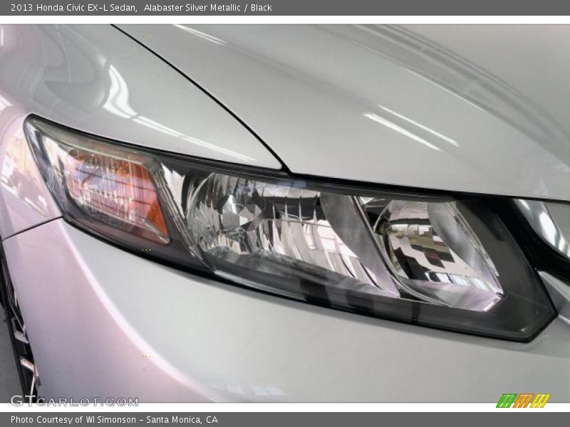 Alabaster Silver Metallic / Black 2013 Honda Civic EX-L Sedan