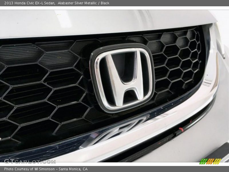 Alabaster Silver Metallic / Black 2013 Honda Civic EX-L Sedan
