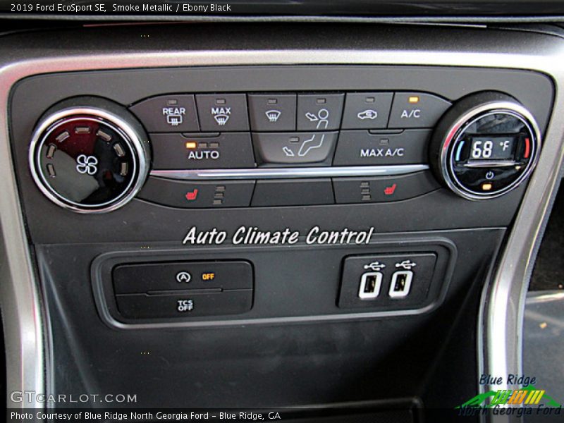 Smoke Metallic / Ebony Black 2019 Ford EcoSport SE