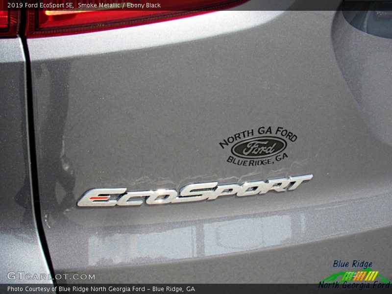 Smoke Metallic / Ebony Black 2019 Ford EcoSport SE