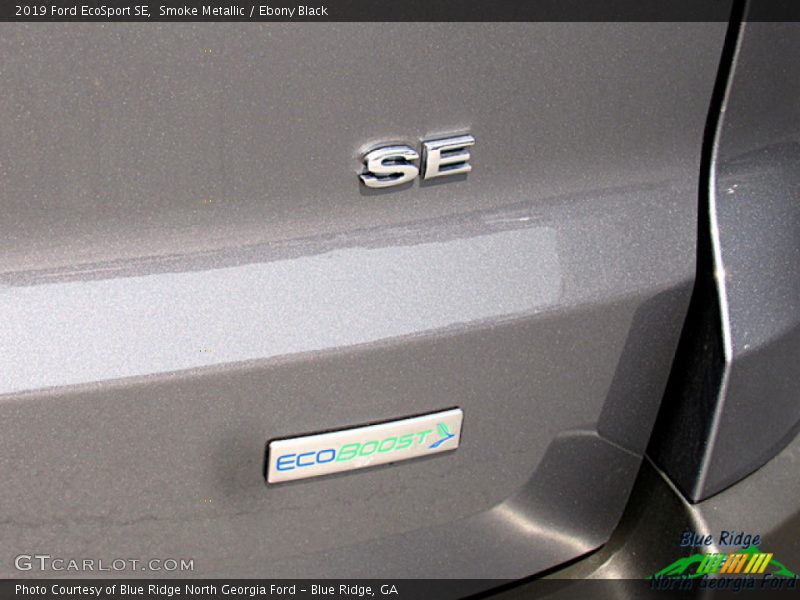 Smoke Metallic / Ebony Black 2019 Ford EcoSport SE