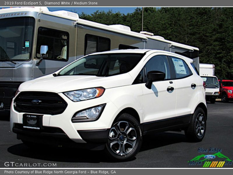 Diamond White / Medium Stone 2019 Ford EcoSport S